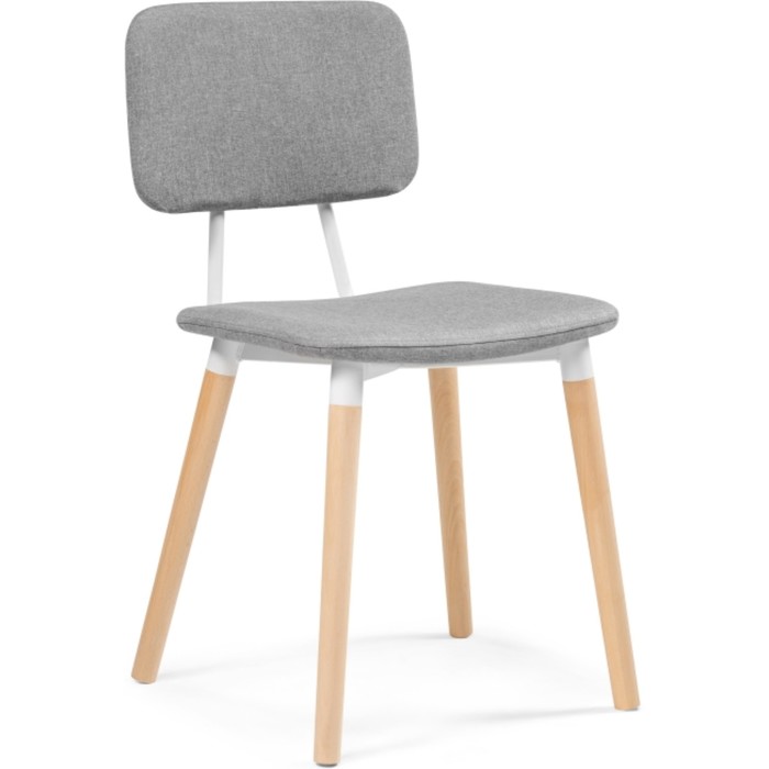 Стул деревянный Klint массив бука/ткань, натуральный/серый 43x58x82 см