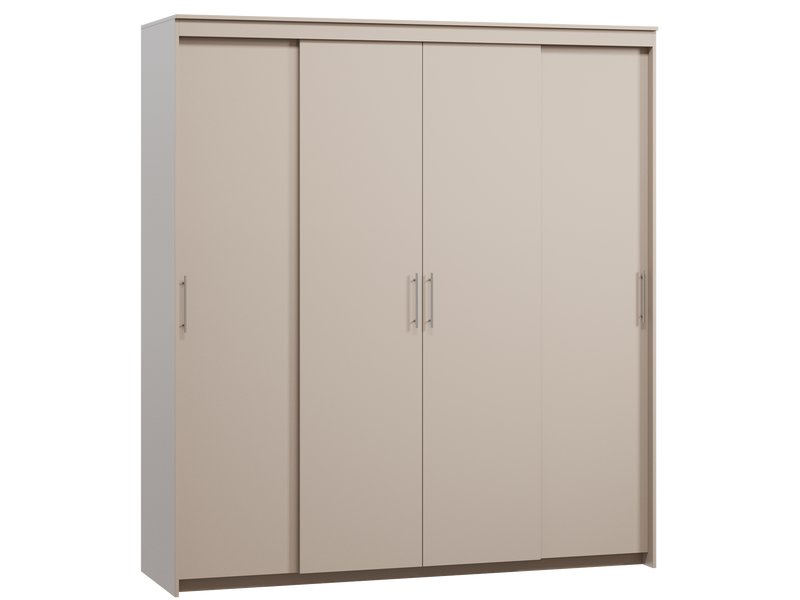 Шкаф-купе Тебар 4-200x220 Латте без зеркал