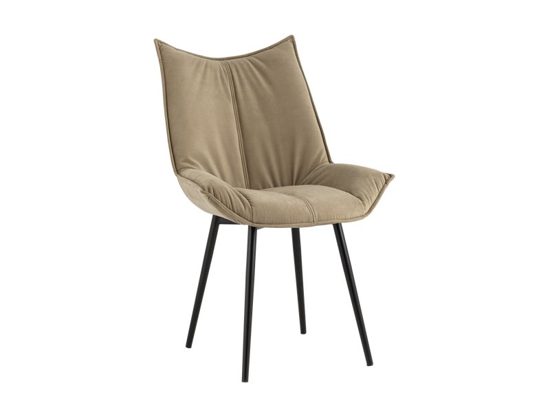 Стул Эмилс Велюр Бежевый/Черный