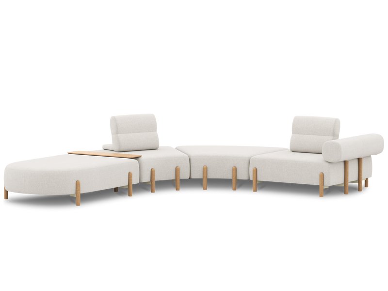 Диван модульный Альди 5 Букле Молочный