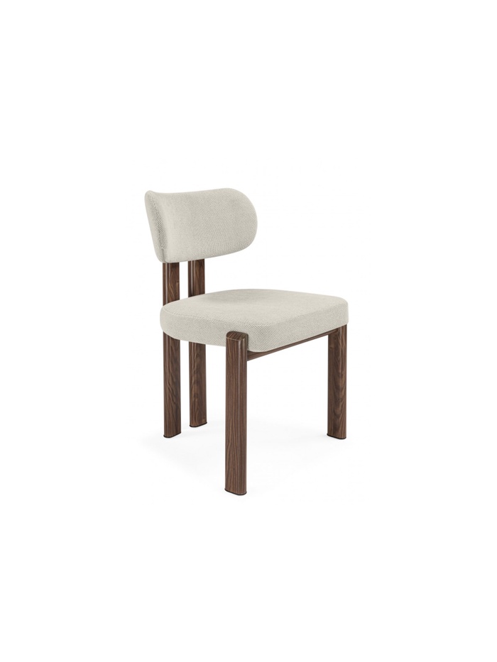 Стул на металлокаркасе Bandi бежевый / орех