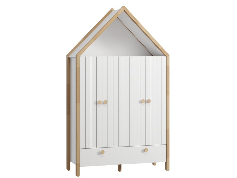 Распашной шкаф Руффи 4-128x218 Белый