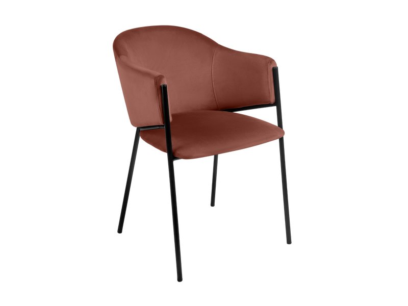 Стул Элиза-1 Велюр Терракотовый/черный