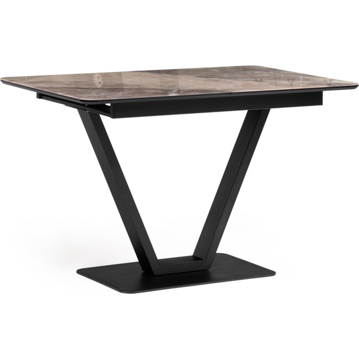 Стол стеклянный Бугун металл, черный 80x120x77 см