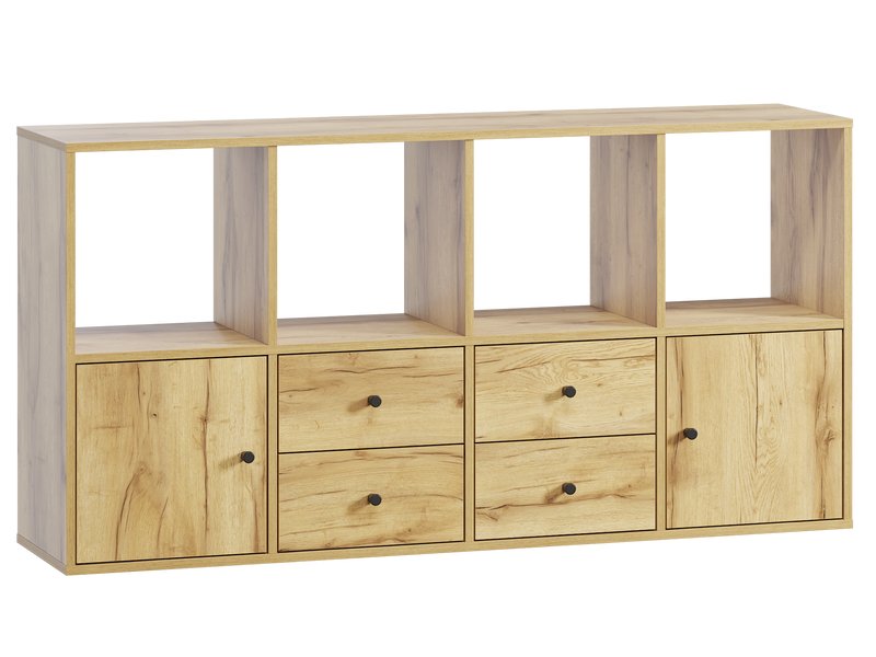 Стеллаж Кейн 2-149x75 Дуб Золотистый