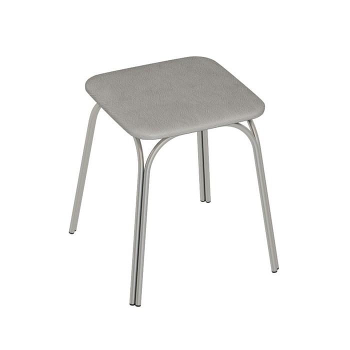 Табурет «ТБ17», 360×360×430 мм, цвет хром/серебро