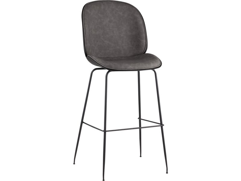 Стул барный Турин-2 Графитовый/Черный