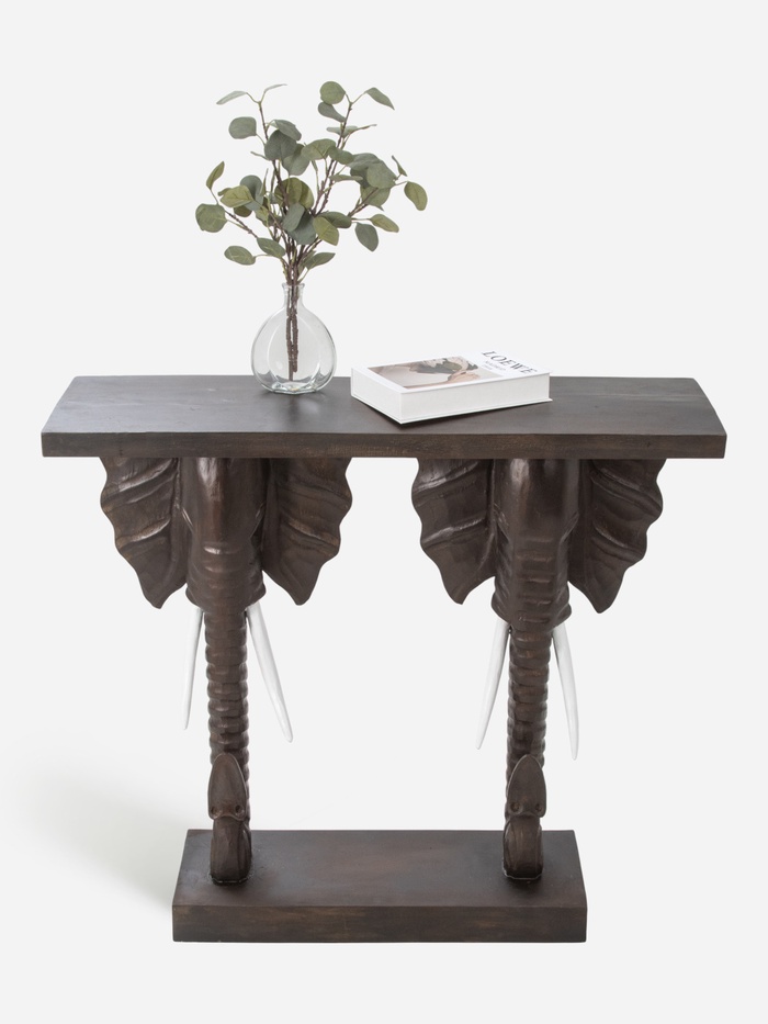 Стол консольный «Слоны», 100×30×90 см, дерево албезия