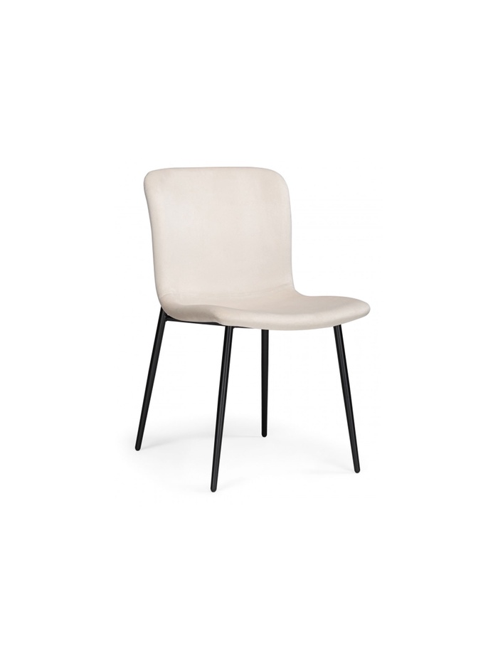 Стул на металлокаркасе Игон бежевый / черный муар