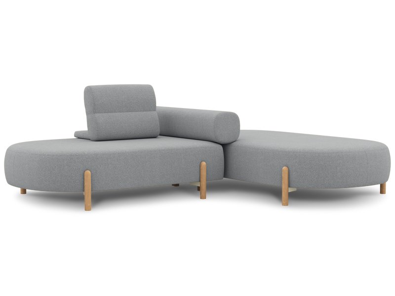 Диван модульный Альди 2 Букле Графитовый