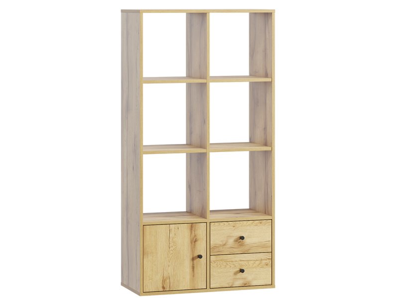 Стеллаж Кейн 3-75x149 Дуб Золотистый