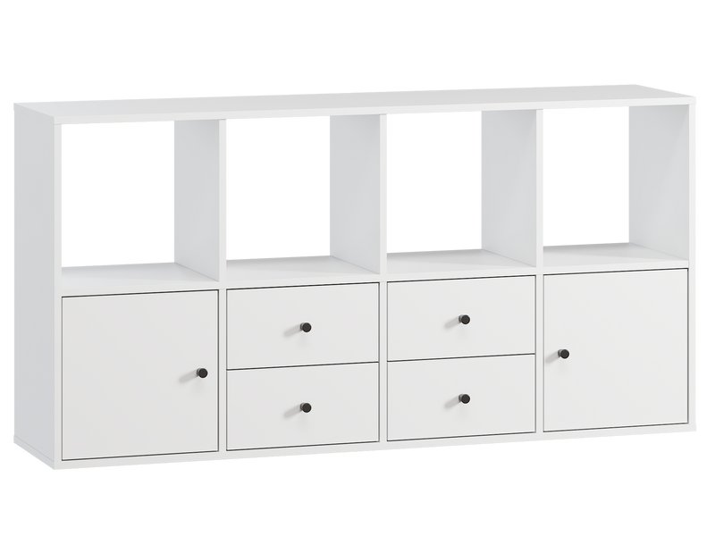 Стеллаж Кейн 2-149x75 Белый