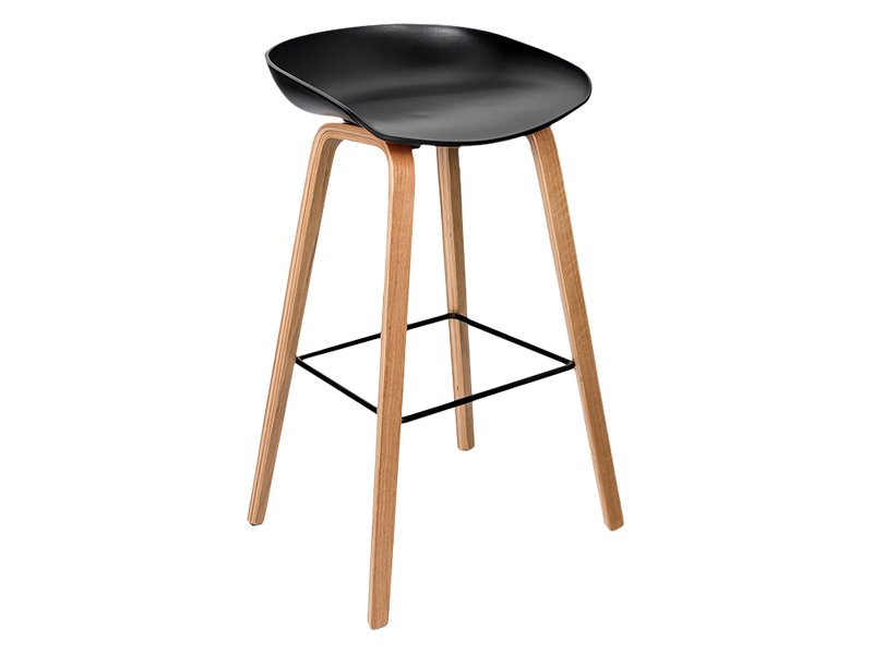 Стул барный Либра Черный/Натуральный