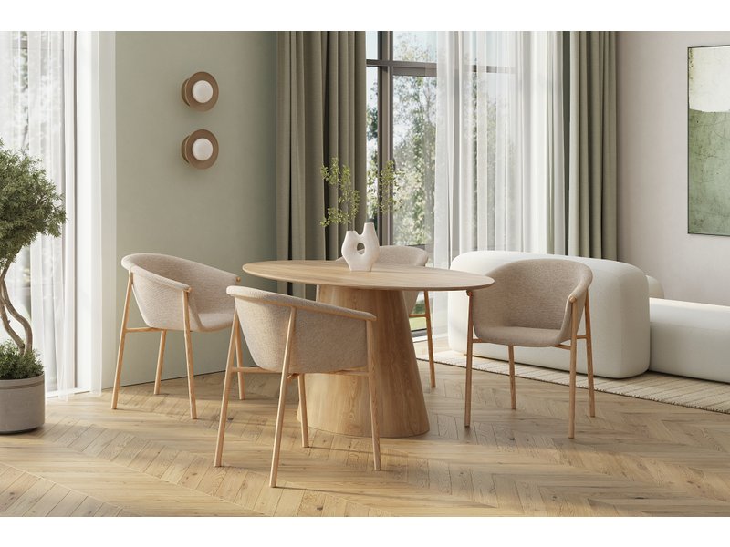 Обеденная группа Лори 160х90 Ясень натуральный