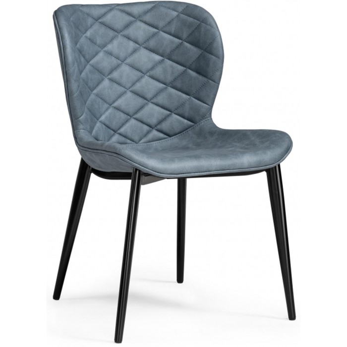 Стул на металлокаркасе Катабучи kiprus 11 металл/ткань, черный/серый 50x58x79 см