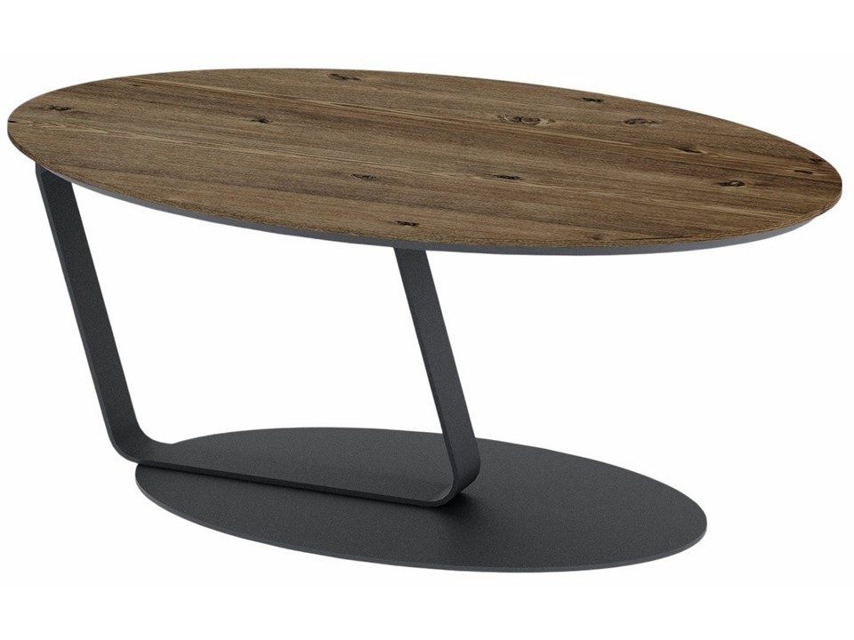 Орматек Стол журнальный Лисмор (Металл + МДФ Орех светлый) 93x57