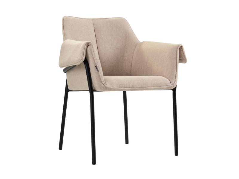 Стул Дик-1 Рогожка Бежевый/Черный