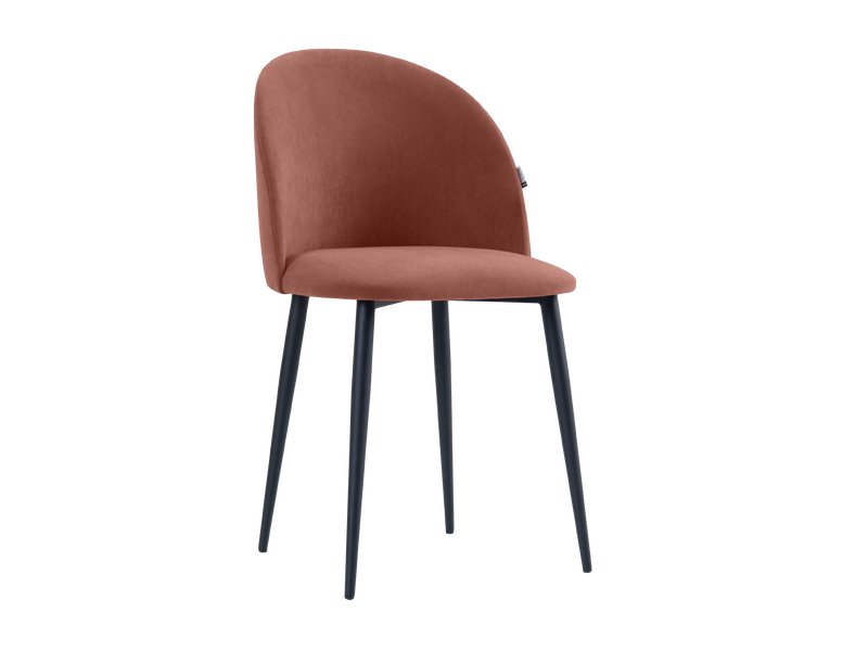 Стул Лион-1 Велюр Терракотовый/Черный