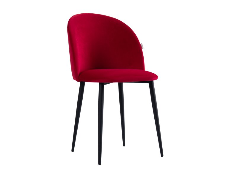 Стул Лион-1 Велюр Красный/Черный