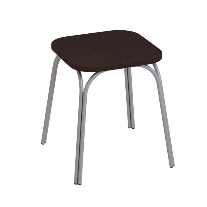 Табурет «ТБ17», 360×360×430 мм, цвет хром/венге