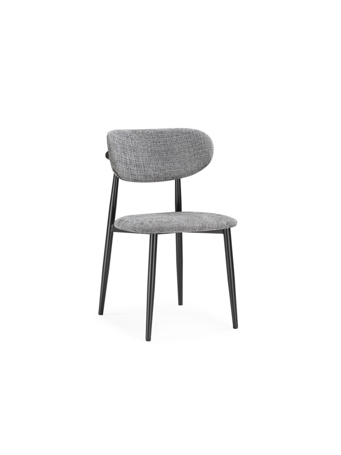 Стул на металлокаркасе Lisbon серый / черный