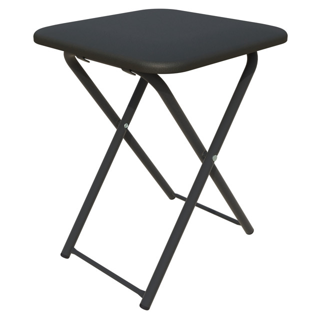 табурет складной 482х370х365мм черный искусственная кожа/металл