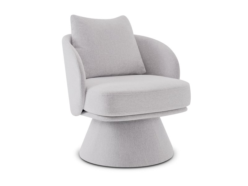 Кресло поворотное Асвен Рогожка Серый
