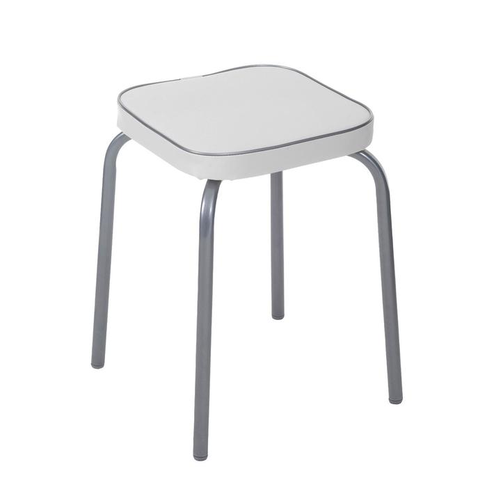 Табурет для кухни «Фабрик – 3. ТФ03/СС», искусственная кожа, цвет светло – серый