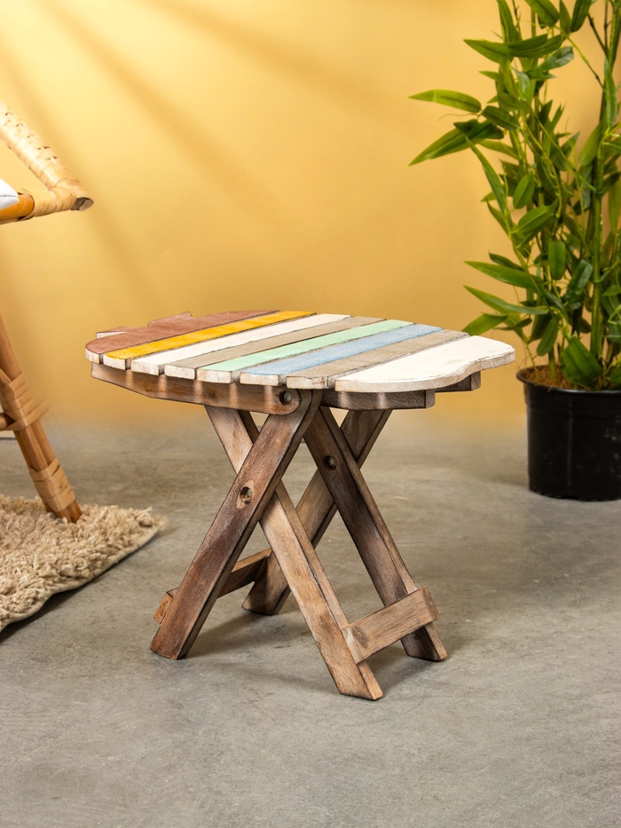 Табурет складной «Палитра», 35×31×30 см, дерево албезия