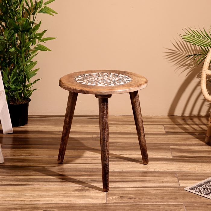 Столик кофейный, 45×45×50 см, манговое дерево