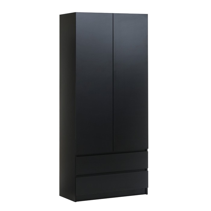 Шкаф распашной двухстворчатый «Клик Мебель. Мадера», 2 ящика, 900×500×2100 мм, цвет чёрный