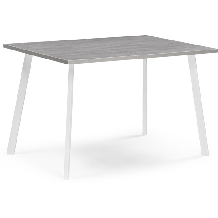 Стол деревянный Тринити Лофт металл, бетон/белый 80x120x75 см