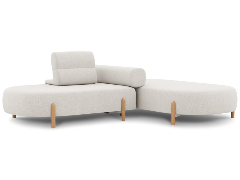 Диван модульный Альди 2 Букле Молочный