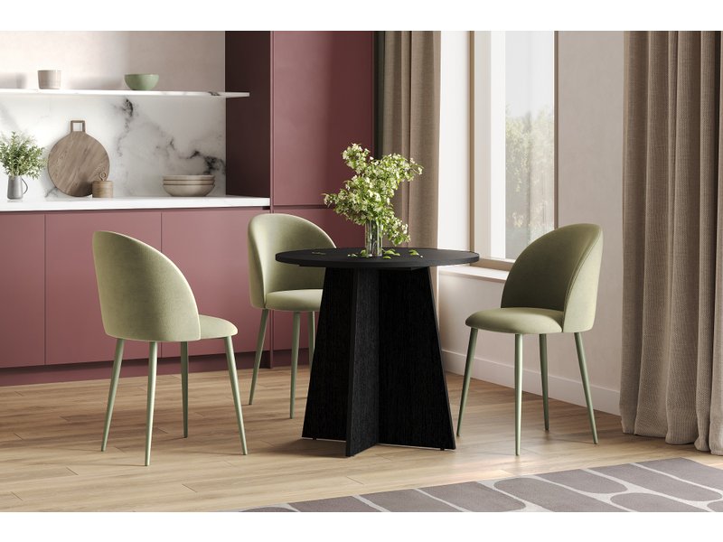 Обеденная группа Рубио 80 Древесный черный