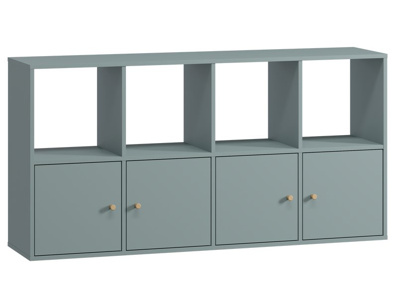 Стеллаж Кейн 1-149x75 Серо-зеленый