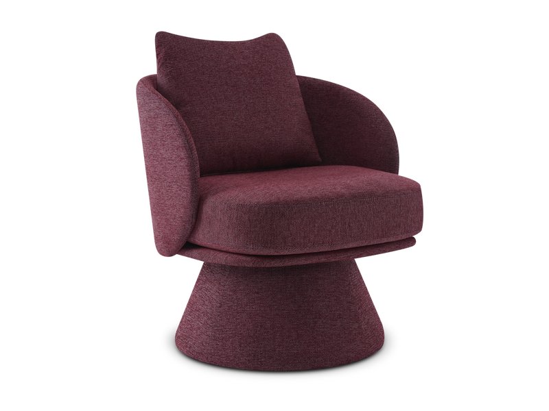 Кресло поворотное Асвен Рогожка Фиолетовый