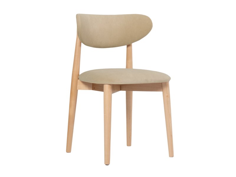 Стул Торвалль Велюр Бежевый/Натуральный
