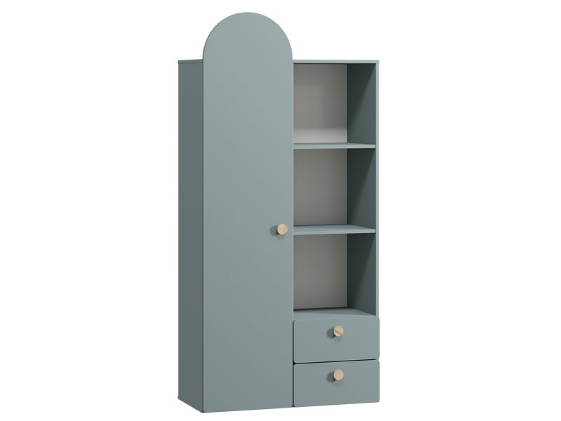 Стеллаж детский Арчи 90x191 Серо-зеленый