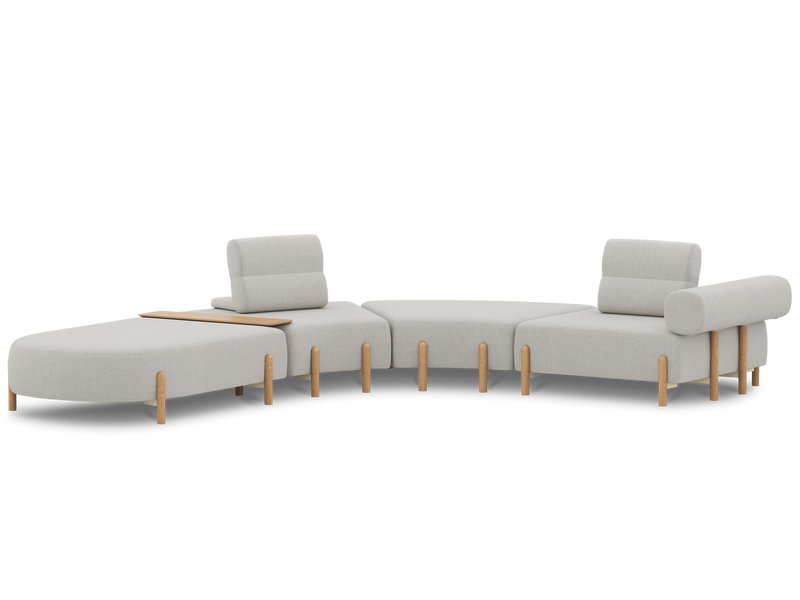 Диван модульный Альди 5 Букле Бежевый