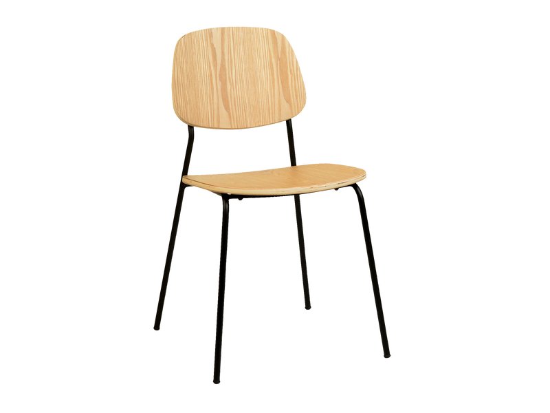 Стул Курт Древесный натуральный/Черный