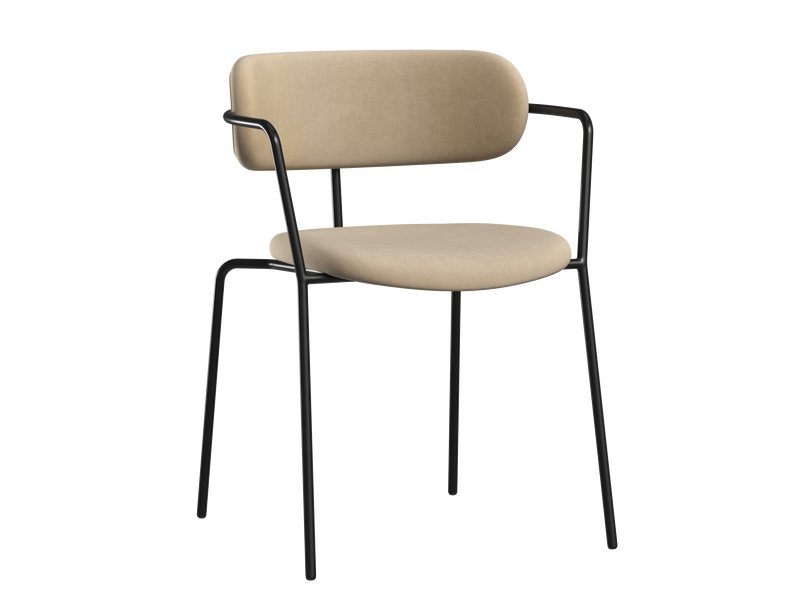 Стул Вайлер Велюр Бежевый/Черный