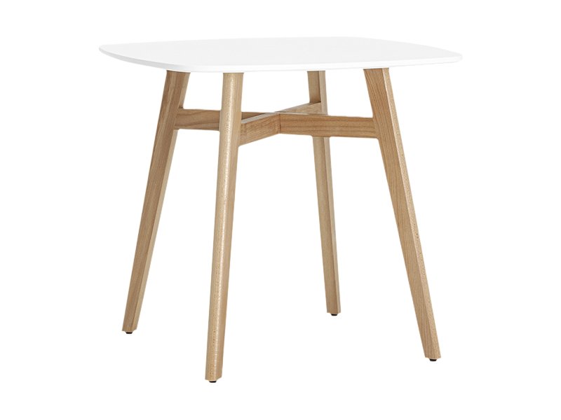 Кухонный стол Таргет 80х80 Белый/Натуральный