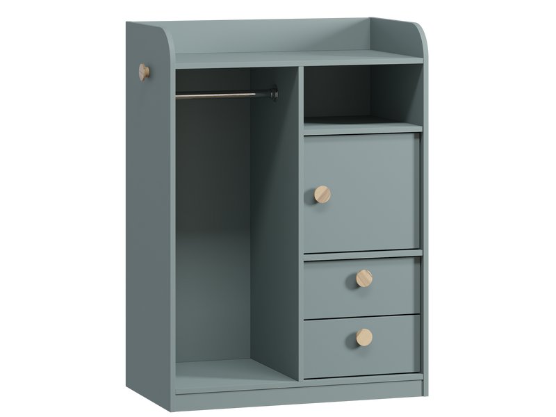 Стеллаж детский Арчи 80x111 Серо-зеленый