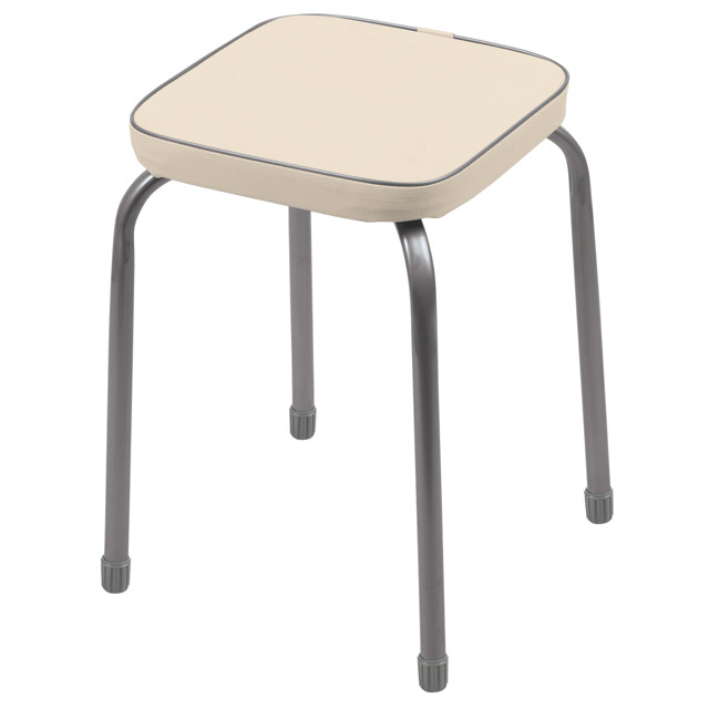 табурет Фабрик 3 320х320х470мм слоновая кость искусственная кожа