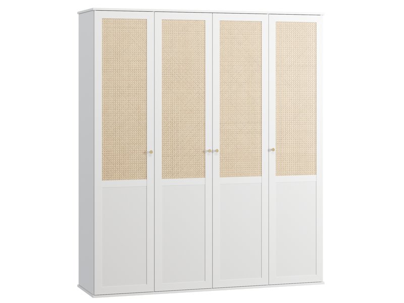 Распашной шкаф Алвис 4-182x210 Белый