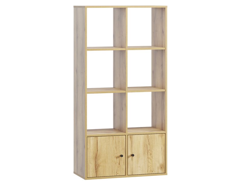 Стеллаж Кейн 2-75x149 Дуб Золотистый