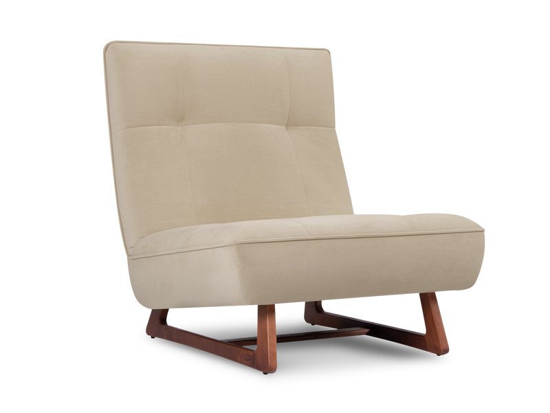 Кресло Рибс Велюр Бежевый