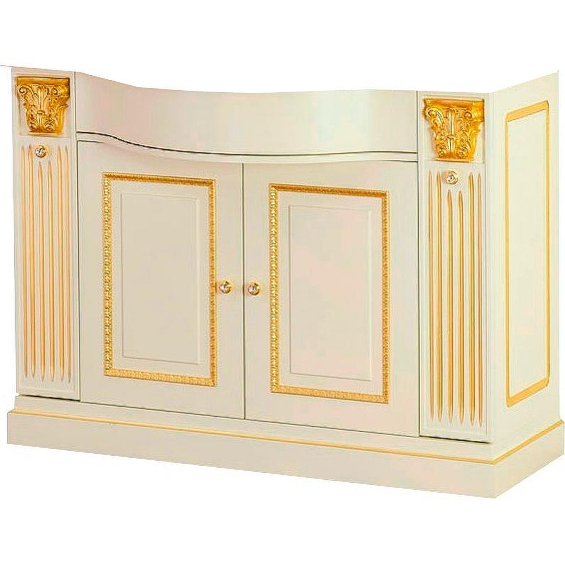 Тумба под раковину Migliore Ravenna 119 L 27064 Слоновая кость Золото без столешницы