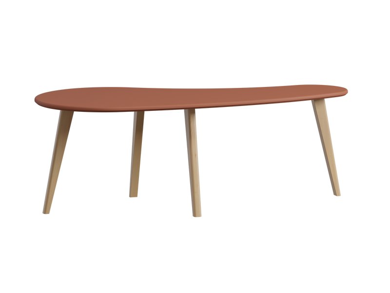 Журнальный стол Вегар-3 Терракотовый/Натуральный