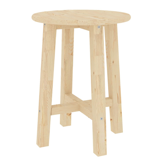 табурет 350х350х470мм с проножкой сосна натуральный